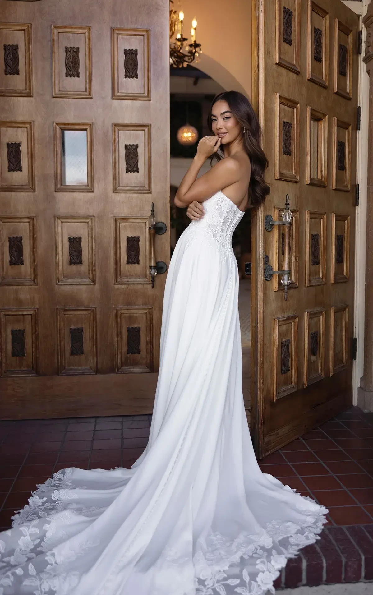 Crepe Wedding Dresses: Sleek, Sculpted, and Somehow Weightless. Desktop Image