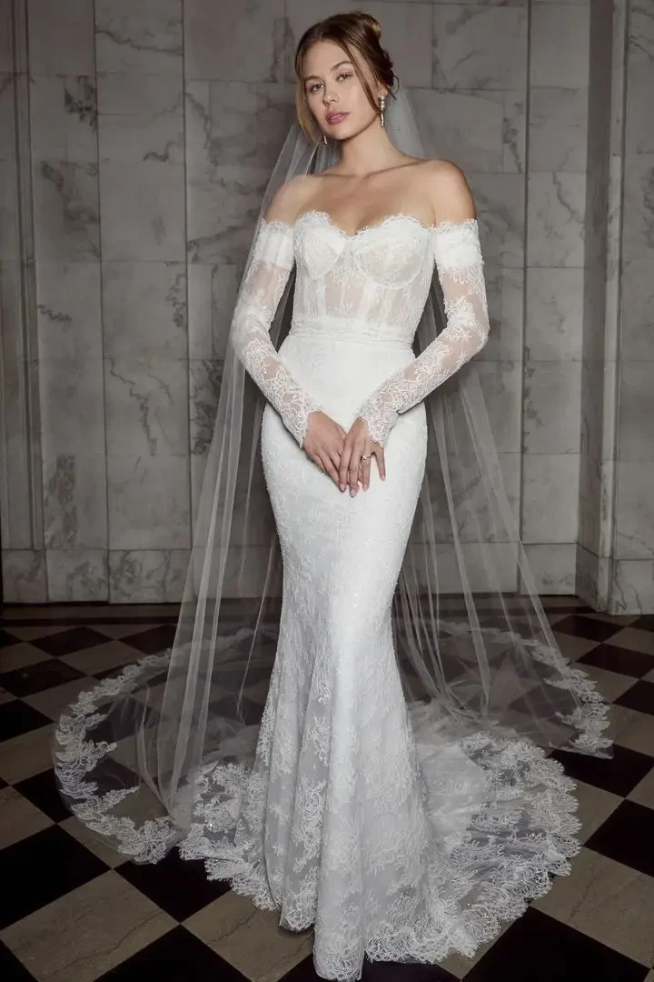 Why Off-the-Shoulder Wedding Dresses Are One of 2026's Biggest Bridal Trends. Mobile Image