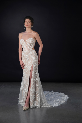 Martina Liana Style #ML1850 #0 default (IVIV-PL) IVR LACE & TULLE OVER IVR GOWN W PORCELAIN TULLE ILLUS & PLNG thumbnail