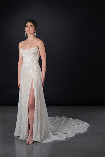 Martina Liana Style #ML1841 #0 default (IVIV-PL) IVR LACE & TULLE OVER IVR GOWN W PLN TULLE INNER BK BOD ONLY thumbnail