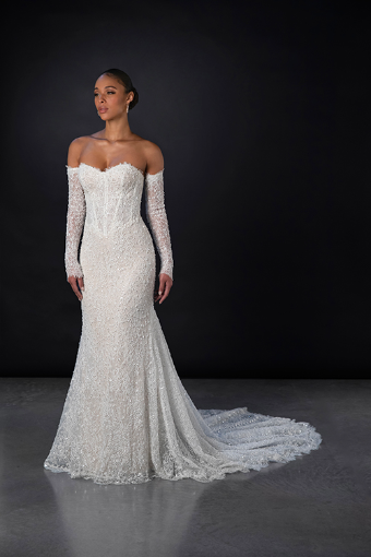 Martina Liana Style #ML1860 #0 default (IV-IV) Ivory Lace and Tulle over Ivory Gown thumbnail