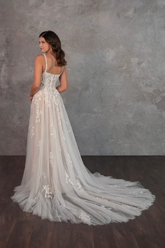 Essense of Australia Style #D4258 #1 (IVRM-PL) IVR LACE & TULLE OVER RUM GOWN W PORCELAIN TULLE ILLUSION thumbnail