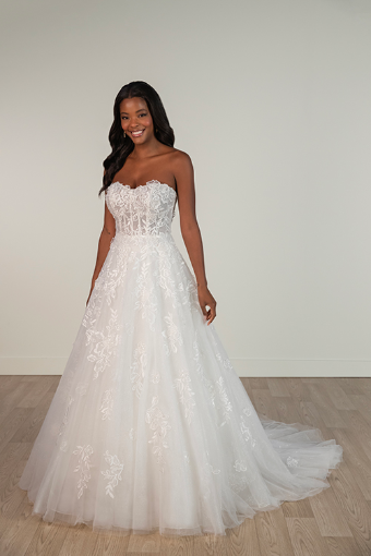 Stella York Plus Style #SY8073 #0 default (IV-IV) Ivory Lace Tulle and Regal Organza over Ivory Gown thumbnail