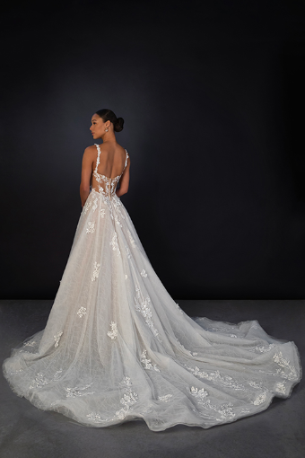 Martina Liana Style #ML1899 #1 (IVRM-PL) Ivory Lace & Tulle over Rum Gown w Porcelain Tulle Illusion thumbnail