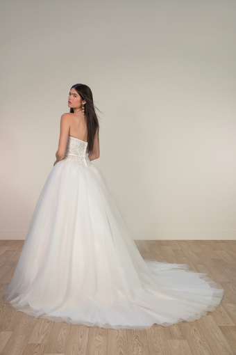 Stella York Style #SY8189 #3 (IV-BC) IVORY LACE AND TULLE OVER BISCOTTI GOWN W BISCOTTI SATIN BELT (IV-IV) IVORY LACE AND TULLE OVER IVORY GOWN W IVORY SATIN BELT thumbnail