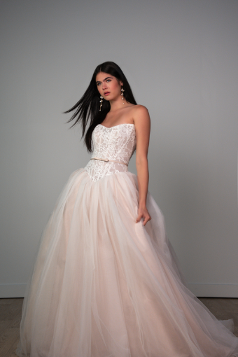 Stella York Plus Style #SY8189 #2 default (IV-IV) IVORY LACE AND TULLE OVER IVORY GOWN W IVORY SATIN BELT thumbnail