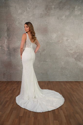 Essense of Australia Plus Style #D4448 #1 (IVIV-PL) IVORY EMBROIDERY & TULLE OV IVORY GOWN W PORCELAIN TULLE PLNG thumbnail