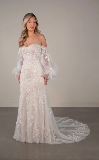 Oxford Style #PA1411 #0 default (IV-ALM) Ivory Lace and Tulle over Almond Gown thumbnail
