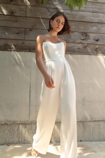 Jenny Yoo Style #Annika Jumpsuit #0 default Ivory thumbnail