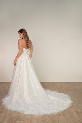 Stella York Plus Style #SY8166 #1 (IVIV-PL) Ivory Lace & Tulle over Ivory Gown w Porcelain Tulle Plunge thumbnail
