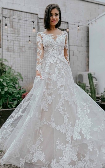 Essense of Australia Style #D3280SS - w/sparkle tulle #0 default Ivory thumbnail