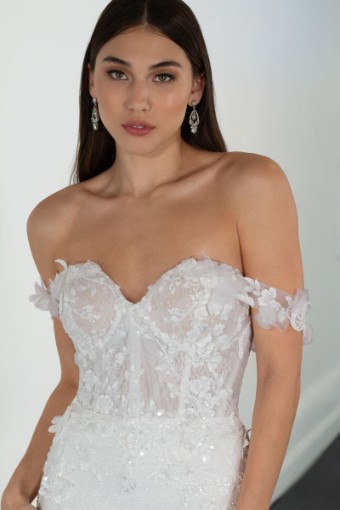 Martina Liana Style #ML1612 #2 default (IVIV-PL) Ivory Lace & Tulle over Ivory Gown w Porcelain Tulle Illusion thumbnail