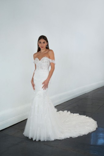 Martina Liana Style #ML1612 #0 default (IVIV-PL) Ivory Lace & Tulle over Ivory Gown w Porcelain Tulle Illusion thumbnail