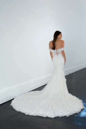 Martina Liana Style #ML1612 #1 (IVIV-PL) Ivory Lace & Tulle over Ivory Gown w Porcelain Tulle Illusion thumbnail
