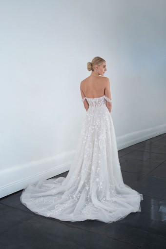 Martina Liana Style #ML1598 #1 (IV-RUM) IVORY LACE TULLE AND ROYAL ORGANZA OVER RUM GOWN thumbnail