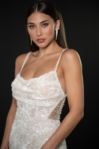 Martina Liana Style #ML1697 #2 default (IVIV-PL) Ivory Lace & Tulle over Ivory Gown w Porcelain Tulle Illusion thumbnail