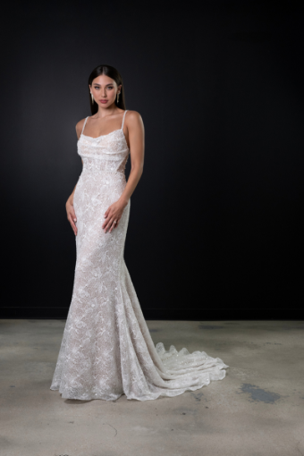 Martina Liana Style #ML1697 #0 default (IVIV-PL) Ivory Lace & Tulle over Ivory Gown w Porcelain Tulle Illusion thumbnail