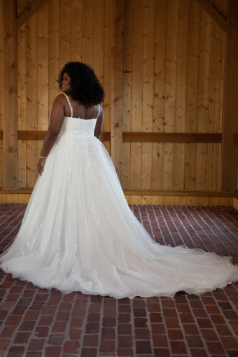 Essense of Australia Plus Style #D3402 #1 (IV-BC) Ivory Lace Tulle and Regal Organza over Biscotti Gown thumbnail