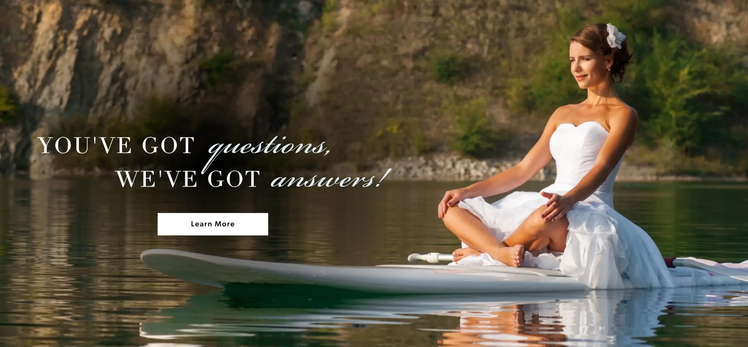 Question and Answer banner on Boca Raton Bridal South